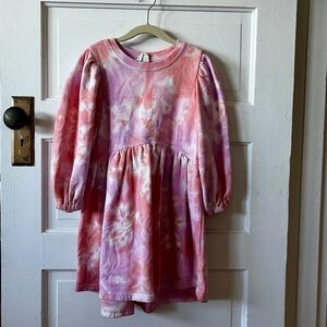 Pink Tie-Dye Kids Dress
